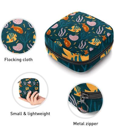 Buy Cute Coral Fish Pattern Women's Stillpad Holder - Portable Period Kit Bag for Girls - Buy Online on GoSupps.com