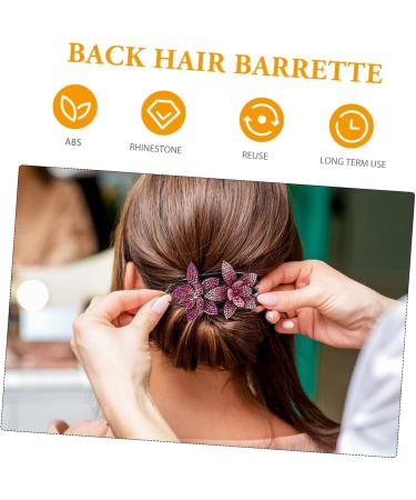 Housoutil Grip Hair Back Hair Holder Clip Korean Hair Clips Curl Clips Rhinestone Barrettes for Women Rhinestones Back Hair Clip Miss South Korea - Buy Online on GoSupps.com