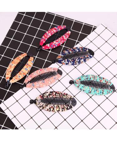 Fodattm Bohemia Style Plastic Fish Shape Hair Clips for Women - 6pcs Large Set | Stylish Hair Accessories for All Occasions - Buy Online on GoSupps.com
