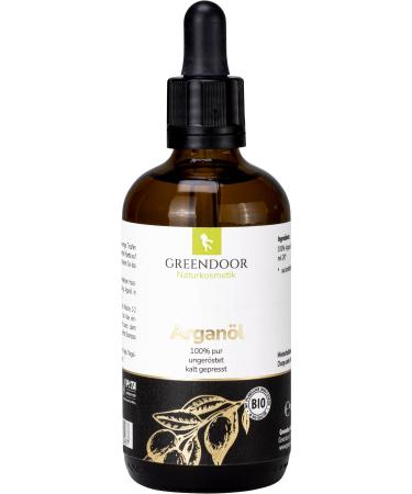Greenendoor pure organic argan oil 100ml pipette bottle pure native cold -pressed of course undo -vegan hair oil without silicone argan oil for hair skin nail face moisture