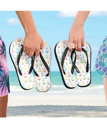 Mnsruu Sea Anchor Flip Flops for Home Hotel Spa Bedroom & Travel - Stylish & Comfortable Footwear for Men & Women - Buy Online on GoSupps.com