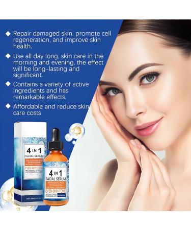 CHDGSJ 4 in 1 facial serum with 30 vitamin C 10 hyaluronic acid 5 niacinamide 10 vitamin E antiaging serum for dark spots fine lines wrinkles even complexion 30ml - Buy Online on GoSupps.com