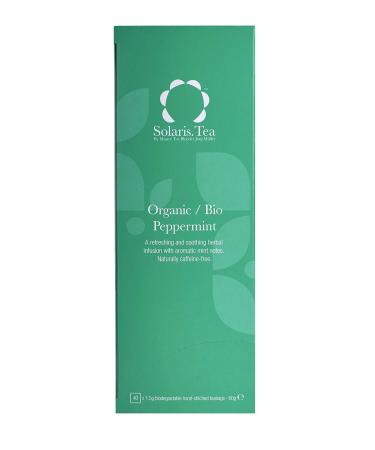 Buy Solaris Tea ORGANIC Peppermint - 40 Biodegradable Silk Tea Bags | Premium Quality Herbal Tea for Refreshing Flavor - Buy Online on GoSupps.com