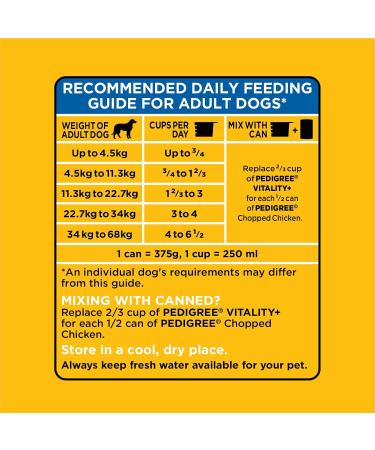 PEDIGREE VITALITY+ Adult Dry Dog Food Roasted Chicken and Vegetable Flavour 2kg Bag Chicken Chicken & Vegetable 2 kg (Pack of 1) - Buy Online on GoSupps.com