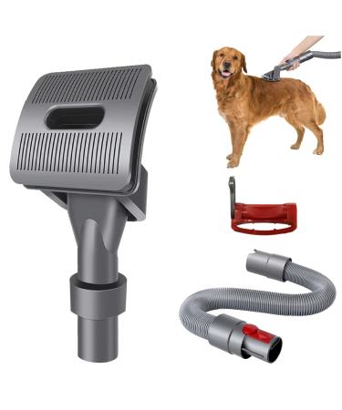 TPDL Groom Tool Dog Pet Attachment Brush Compatible with Dyson V7 V8 V10 V11 V12 V15 DC62 DC65 Vacuum Cleaner (Groom Tool Hose) Brush & Hose & Converter
