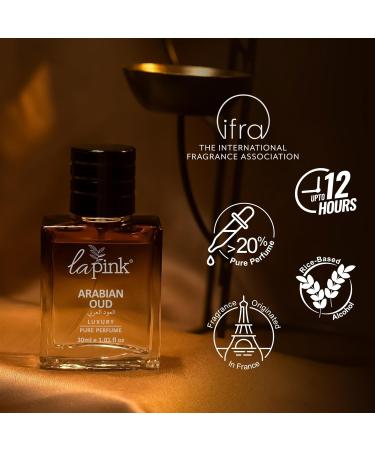 La Pink Ar"abian Oud Luxury Perfume for Men 30ml | French Premium Pure Perfume | Amber Oud & Warm Spicy Notes | Long-Lasting 12+ Hours | Suitable for Every Occasion - Buy Online on GoSupps.com