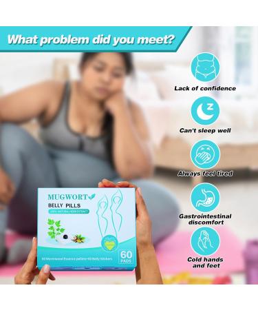 Mugwort Belly Pills for Men & Women - Natural Plant Extracts for Comfort & Ease - Buy Online on GoSupps.com