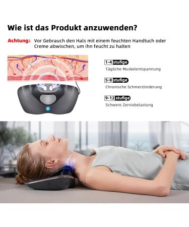 Cervical Neck Traction Device - Double Dynamic 3 Degrees Massage & 50 Warming for Pain Relief - Buy Online on GoSupps.com