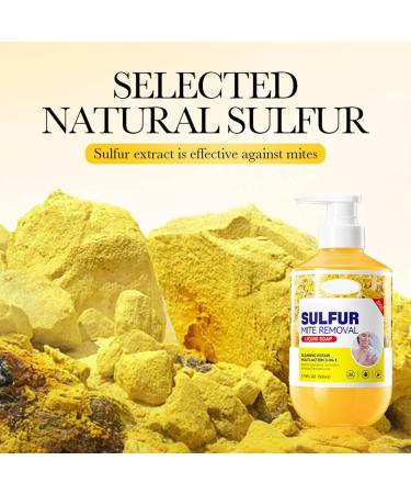 500ml Sulfur-Enriched Body Wash for Men & Women | Deep Cleansing and Generous Lathering Yellow One Size One Size Yellow - Buy Online on GoSupps.com