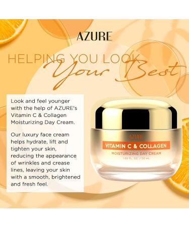 AZURE Vitamin C & Collagen Day Cream - Anti Aging Moisturizer from Korea | 50mL - Buy Online on GoSupps.com