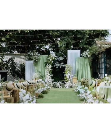 Dusty Sage Sheer Chiffon Fabric 5 Yards - 60 Wide Continuous Solid Color Draping Fabric for Wedding Party Backdrop - Buy Online on GoSupps.com