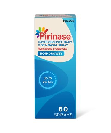 Pirinase Hayfever Relief Nasal Spray for Adults Non-drowsy Hay Fever Medicine Once a Day Dose x 60 Sprays