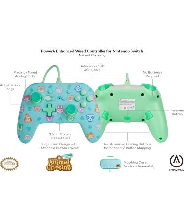 PowerA Enhanced Wired Controller for Nintendo Switch - Animal Crossing Gamepad - Buy Online on GoSupps.com