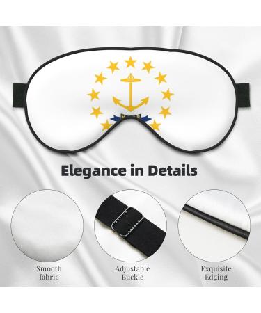 Shop Silky Sleep Masks - Rhode Island State Flag Eye Cover for Travel & Naps | Soft Satin Blindfold for Men & Women - Buy Online on GoSupps.com