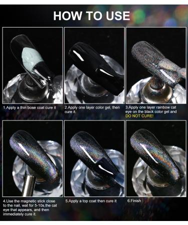 15ml Laser Silver Cat Eye Gel Nail Polish Glitter Supper Shining Semi Permanent Varnish Soak Off Nail Art Gel - (Color: Sliver) - Buy Online on GoSupps.com