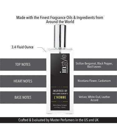 Instyle Fragrances Inspired by Yves Saint Laurent L'Homme Eau de Toilette - Vegan, Paraben & Phthalate Free - 3.4 Fl Oz - Buy Online on GoSupps.com