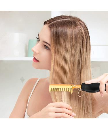 Aethland Hot Comb Electric Hair Straightener - Adjustable High Heat Iron Comb for Natural Black Hair & Wigs - Buy Online on GoSupps.com