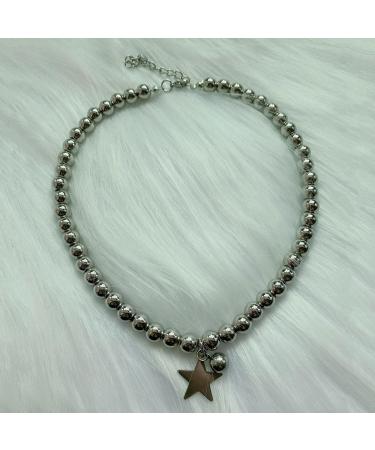 Oralgo Large Ball Chain & Vintage Pearls - Versatile Punk Choker for Women & Girls | Titanium Steel Jewelry - Buy Online on GoSupps.com