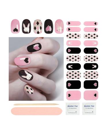 TrueShei nail foils |Rabbit UV gel nail film |20PCs nail film self -adhesive |Gel Nail Stickers Gellack Wraps for Nagel Bunny