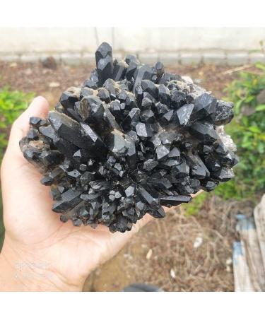 Gemstone Decoration Beautiful Black Quartz Cluster Specimen Natural Quartz Minerals StoneSpecimenMineral Stone (Size : 650-700g) JZIGTDEM - Buy Online on GoSupps.com