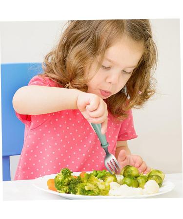 Toddler Forks 6PCS Stainless Steel Safe Baby Forks Small Forks Kids Forks Baby Utensils for Self Feeding 3 Colors Kids Forks with Round Handle Baby Utensils - Buy Online on GoSupps.com