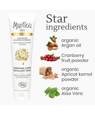 Marilou Organic Argan Oil Body Scrub - Gentle Peeling 100ml | Natural Exfoliating Scrub for Smooth Skin - International Shipping Available - Buy Online on GoSupps.com
