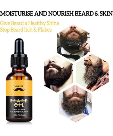 Youpo Beard Growth Oil for Men | 30ml Moisturizing Natural Beard Softener & Mustache Strengthener - Buy Online on GoSupps.com