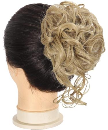 Claw Messy Bun Hairpiece Clip | Wavy Curly Chignon Hairpiece | Synthetic Updo Ponytail - Light Blonde - Buy Online on GoSupps.com