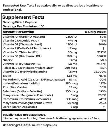Dr Clark Store CRaNiULS (Multi Vitamin & Mineral), 520 mg 150 Gelatin Capsules - Buy Online on GoSupps.com