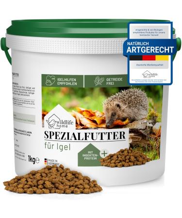 Wildlife Home Igel Feed of Hedgehog Aids recommended grain -free 1kg - species -appropriate special feed for hedgehogs with insect protein for optimal energy supply full hedgehog lining dry food - Buy Online on GoSupps.com