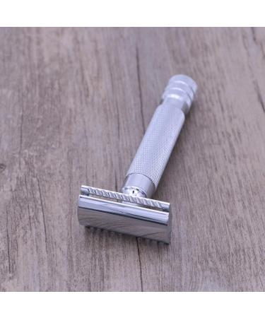 Healvian Double Safety Razor - Premium Stainless Steel Men's Shaving Razor | Double Edge Manual Design for Everyday Use - Buy Online on GoSupps.com