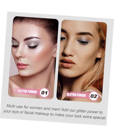 PLAFOPE 1pc Body Air Bag Powder Vintage Decor Glass Spray Bottles Body Highlighter Travel Face Blush Powder Silver medium - Buy Online on GoSupps.com