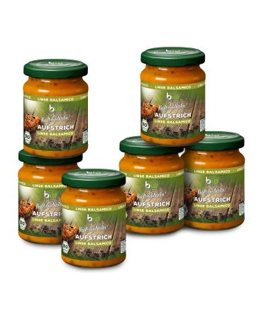 Biocentral Brot spread lens balsamic vineyard |6 x 125 g |Vegan & Lactose -free |With 14% lenses |Extension on a vegetable base with balsamic vinegar |Delicious on bread or to refine dishes