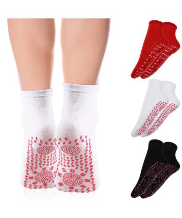 Milists 3 pairs of self -warming socks stocking filler for boys winter socks Foot warmer electrically heated socks thermosocks men adult cotton socks Miss cotton
