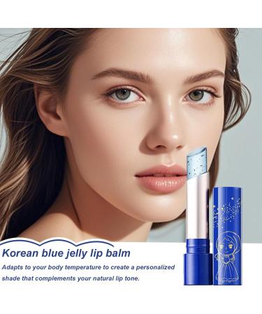 Generisch Temperature-changing lipstick Jelly Blue Moisture Balm moisturizing smooth lip color soft and color-changing makeup pencil long-lasting glossy beauty product - Buy Online on GoSupps.com