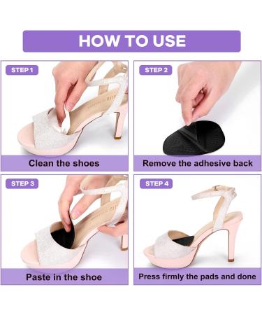 Ball of Foot Cushions Metatarsal Pads for Women - 6 Pairs Black Gel Inserts for High Heels - Invisible & All-Day Comfort - Foot Pain Relief - Buy Online on GoSupps.com