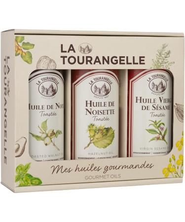 La Tourangelle - Set of 3 dried fruit oils - Walnut oils hazelnut sesame - Toasted flavor - Gift idea - Premium oils - 3x25 - Buy Online on GoSupps.com