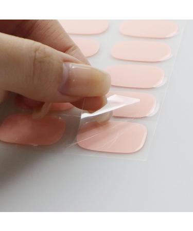 JMEOWIO Gel Nail Strips Solid Color Pink Gel Nail Stickers Nail Supplies Nail Art Design Decoration Accessories - Buy Online on GoSupps.com