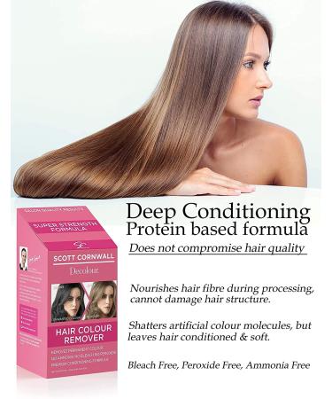 Scott Cornwall Decolor Remover - Permanent Hair Color, Bleach, Peroxide & Ammonia Free Formula - Cruelty Free Vegan Friendly - At-Home Salon Style Hair Dye Removal - Buy Online on GoSupps.com