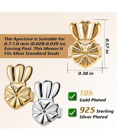 Earring Backs for Droopy Ears & Heavy Earrings - 10 Pcs/5 Pairs, Upgraded Support Backs, Hypoallergenic Lifters (Silver + Gold) - Buy Online on GoSupps.com