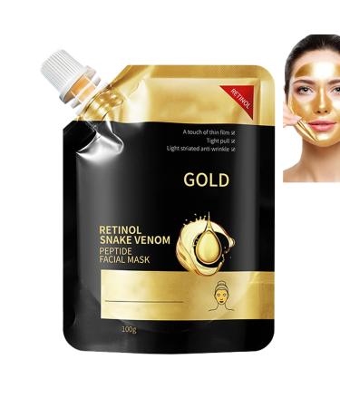Anti-Aging Gold Collagen Facial Mask Anti-Aging Retinol Gold Facial Mask Gold Firming Snake Venom Face Mask Retinol Gold Mask Gold Face Mask for Moisturizing Removes Blackheads & Oils 100g