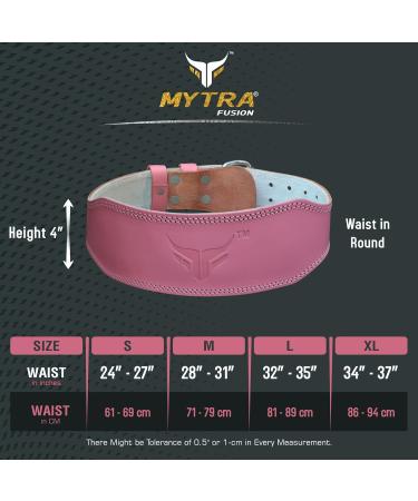 Mytra Fusion Women's Real Leather Weight Lifting Belt | Powerlifting & Gym Fitness Gear - Buy Online on GoSupps.com
