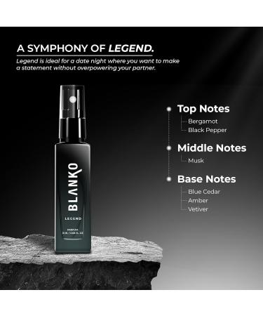 BLA.NKO by KI.NG Legend TLT Parfum 8ml | Luxury Perfume for Date Nights | Longest Lasting Mens Perfume with Time Lock Technology - Buy Online on GoSupps.com