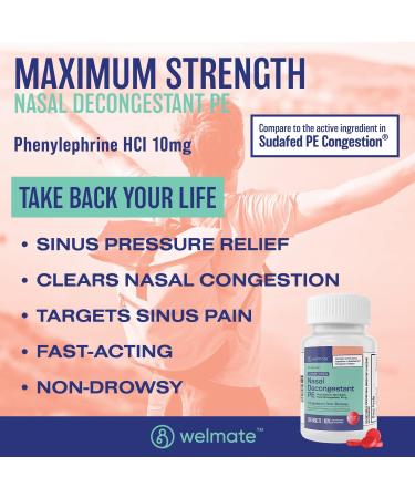 WELMATE Respiratory Relief Bundle: Maximum Strength Guaifenesin 1200 Mg Mucus Relief (100 Bi-Layer Tablets) + Phenylephrine HCl 10 mg Nasal Decongestant PE (200 Tablets) Sinus Cold & Allergy Support - Buy Online on GoSupps.com