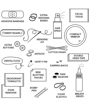 Pinch Provisions Bridesmaid Minimergency Kit - 21 Wedding Day Essentials - Bridal Shower Gift - Champagne Glitter - Buy Online on GoSupps.com