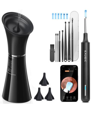 Ear Wax Removal Kit with Camera Ear Cleaner Tool for Safe & Effective Ear Care Includes Ear Camera for Visual Inspection & Gentle Ear Irrigation System Complete Ear Cleaning Solution Black
