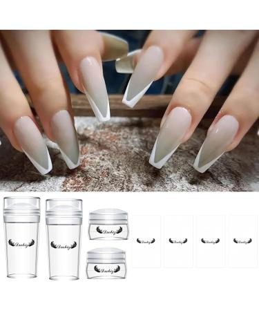 Facynde 8 Pcs Nail Art Stamper Set - Silicone French Nail Stamps for Perfect Manicure & Nail Polish Art - Buy Online on GoSupps.com
