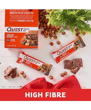 Quest Nutrition Quest Bars - Chocolate & Hazelnut 12 Bars | High Protein Snack - International Shipping Available - Buy Online on GoSupps.com
