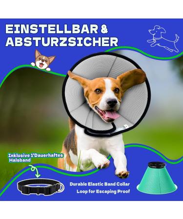 Supet Dog Leak Protection Breaker Collar - Adjustable Soft Protective Neck Band for Post-Op Recovery - Breathable Lime Green Size S (20-25.5cm) - Buy Online on GoSupps.com