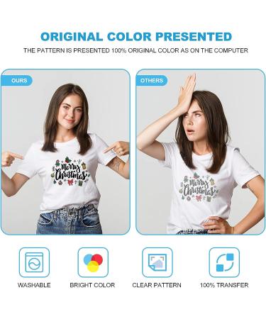 Carbcolords DTF Transfer Film - 60 Sheets A4 PET Clear PreTreat Heat Transfer Paper for T-Shirts - 60 PCS - Buy Online on GoSupps.com